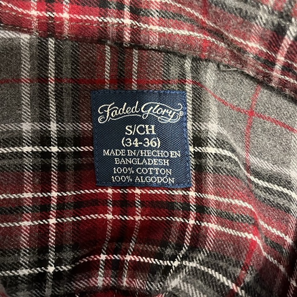 Faded Glory women’s flannel, size small - Picture 3 of 3
